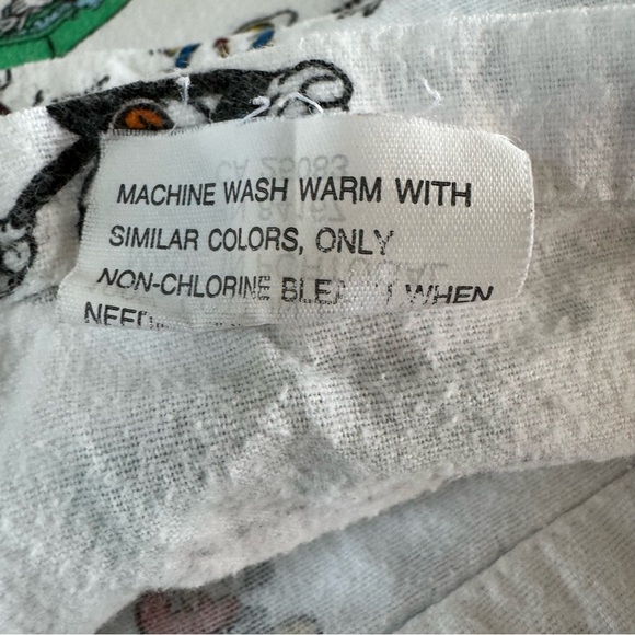 Vtg Mickey Mouse Print Flannel Sheet Cotton Disney Flat - Picture 3 of 9